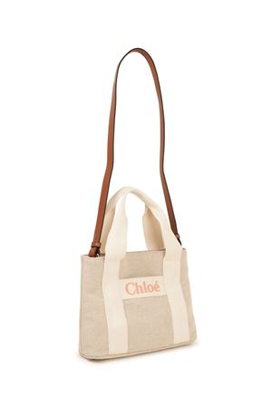 Beige calf leather shoulder bag CHLOE' KIDS | C20424Z40